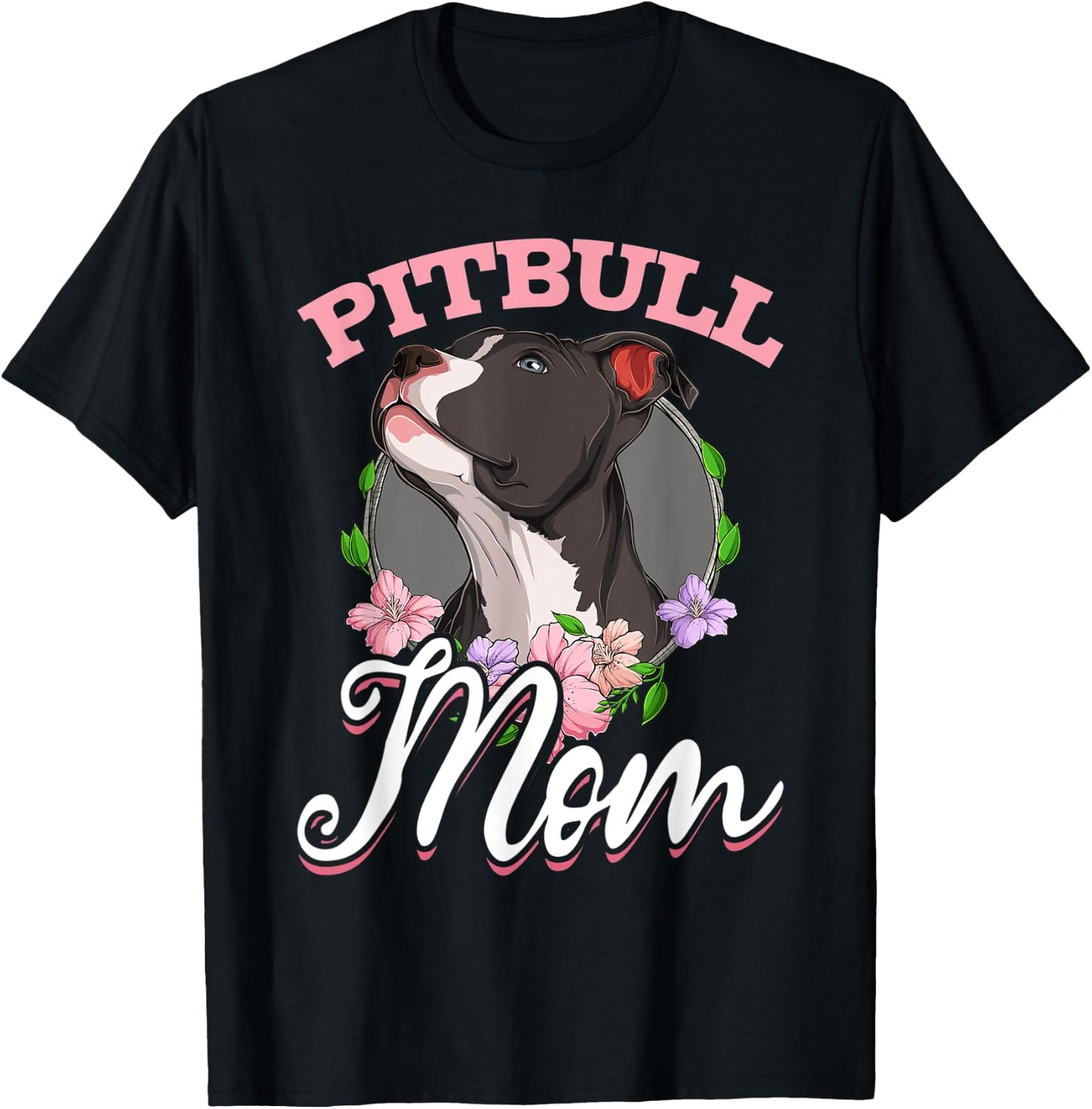 Pitbull Pittie - Pitbull Mom Mommy Mama T-Shirt - T-Shirt | Black