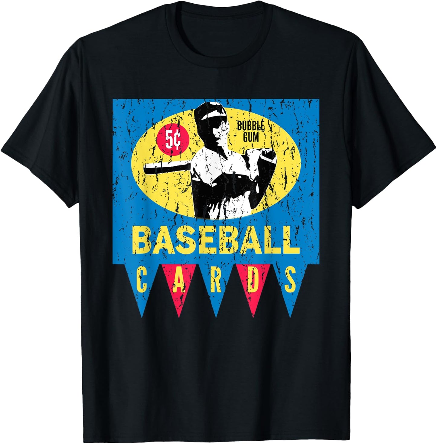 Retro 50s Baseball Card Wrapper T-Shirt - T-Shirt | Black