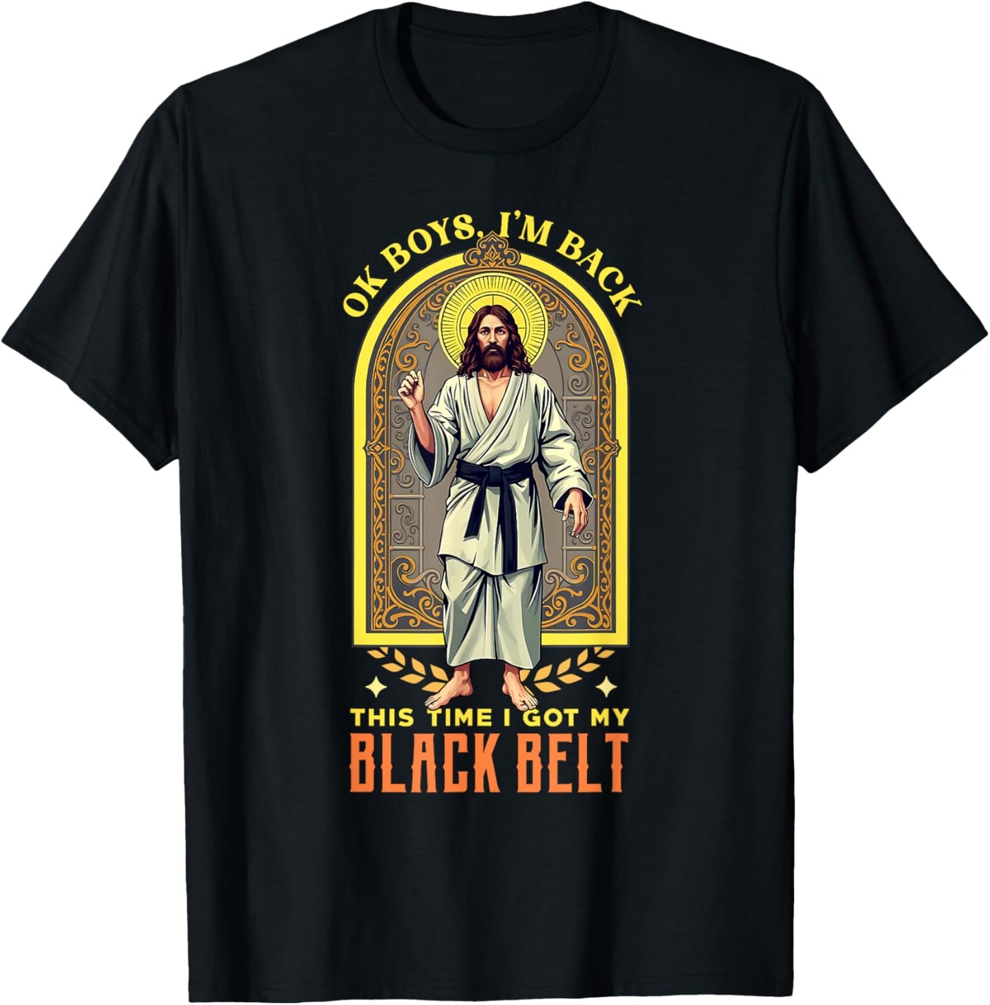 Jesus Black Belt | Jiu Jitsu Judo Karate MMA T-Shirt - T-Shirt | Black