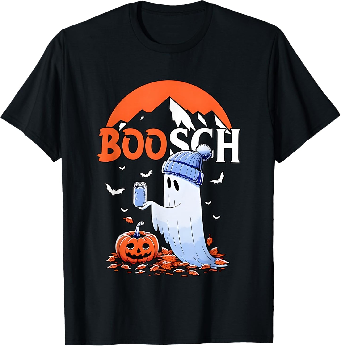 Ghost Boosch Beer Halloween T-Shirt - T-Shirt | Black