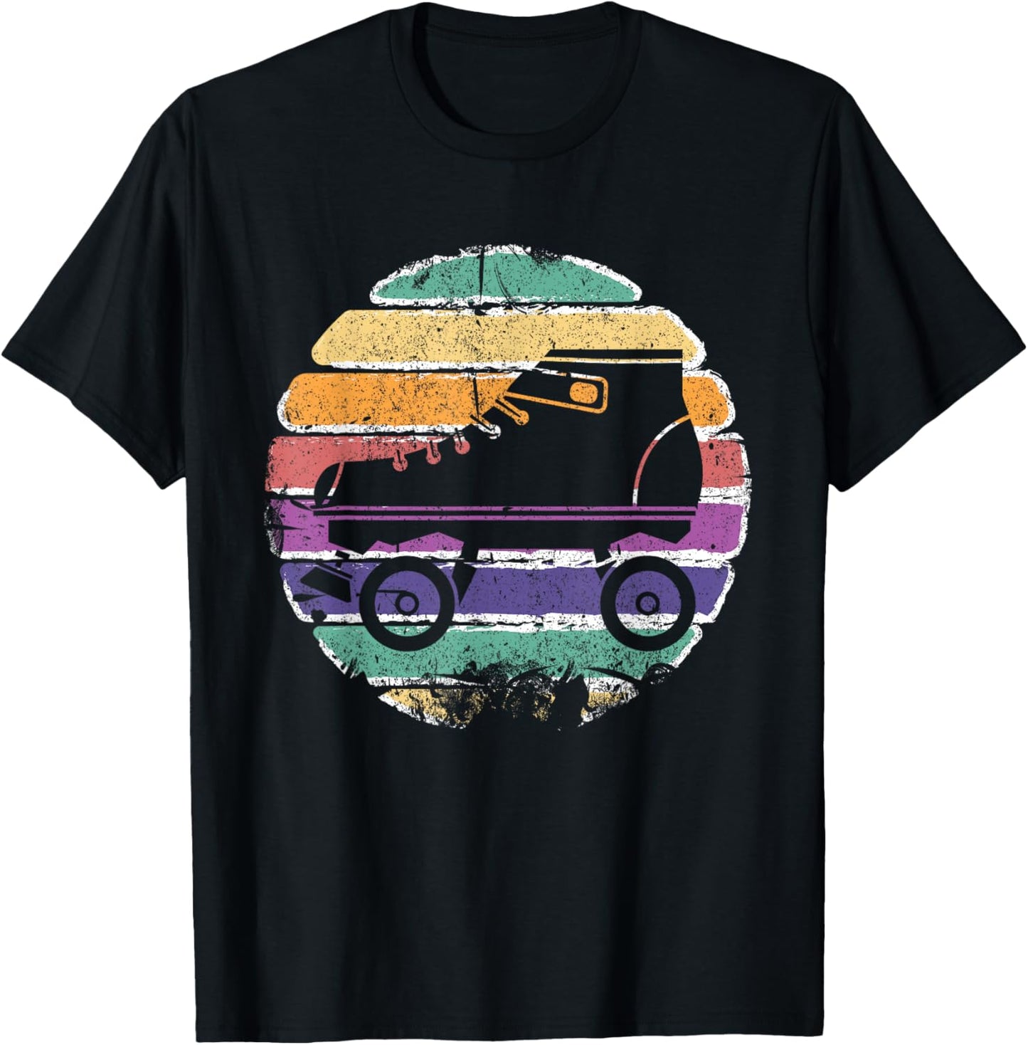 Retro Roller Skates - Vintage Roller Skating T-Shirt - T-Shirt | Black