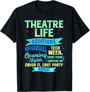 Theatre Nerd Actor Gift Funny Musical Theater Thespian T-Shirt - T-Shirt | Black