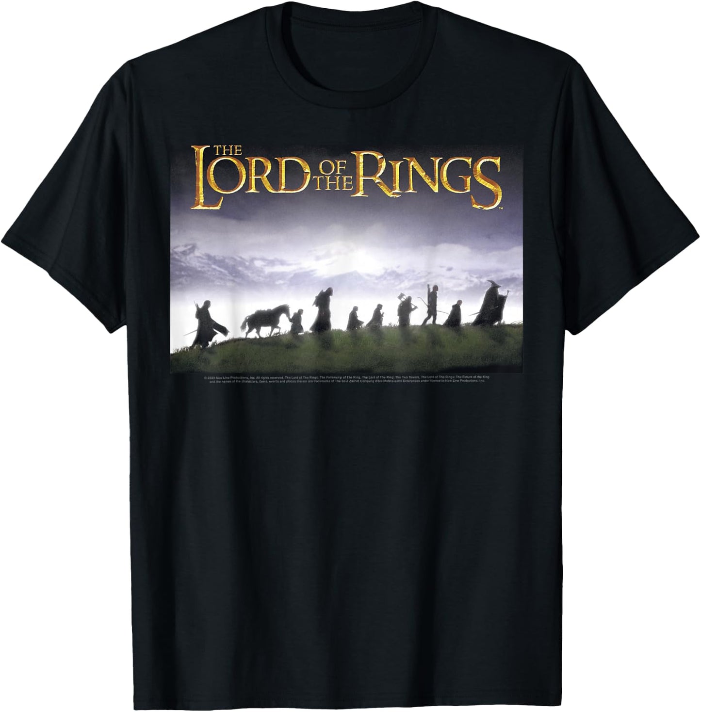 The Lord of The Rings Fellowship Poster T-Shirt - T-Shirt | Black
