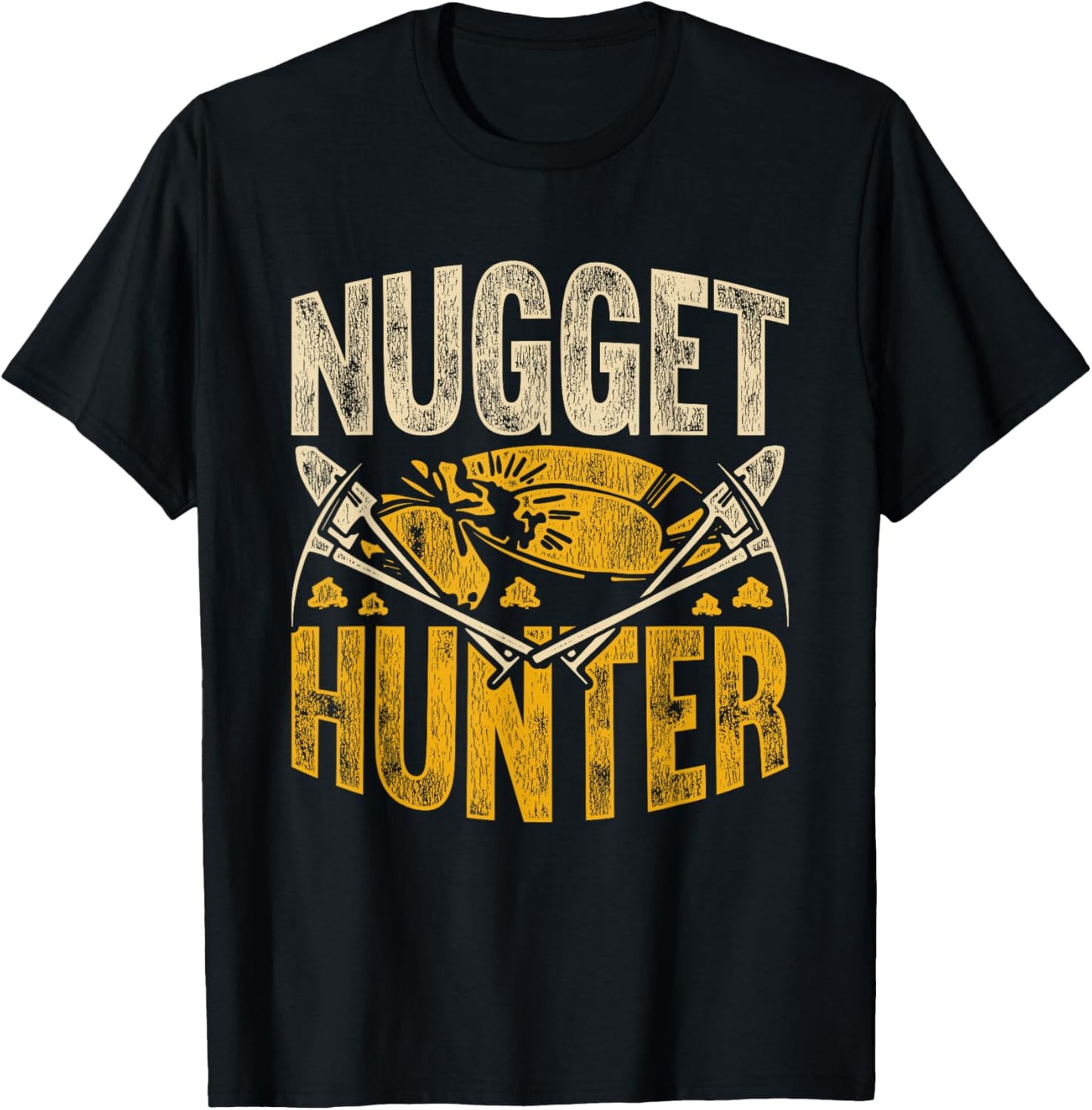 Gold Digging Prospector Nugget Hunter T-Shirt - T-Shirt | Black