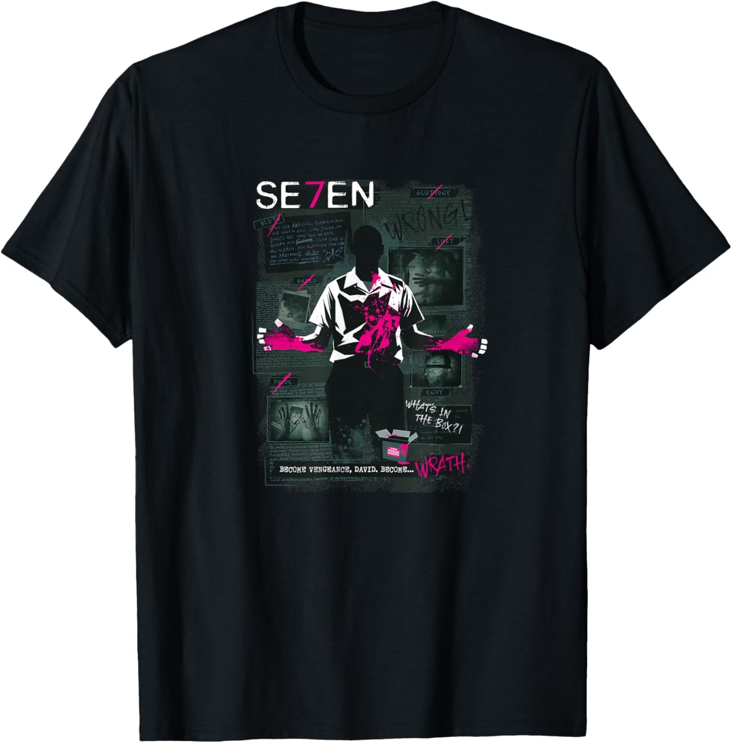 WB100 Se7en Wrath Bloody Hands Comic Graphic Cover T-Shirt - T-Shirt | Black