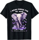 Elephant I Wear Purple For My Mom Alzheimer's Awareness T-Shirt - T-Shirt | Black