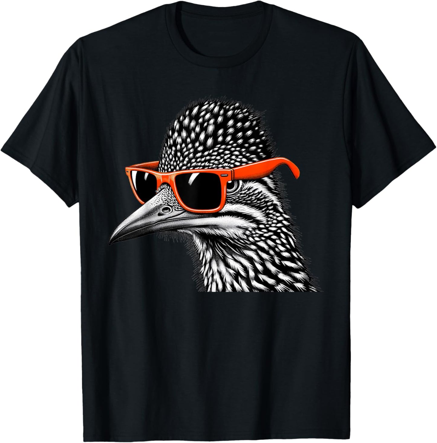 Cool Roadrunner Bird Wearing Sunglasses Graphic Art T-Shirt - T-Shirt | Black