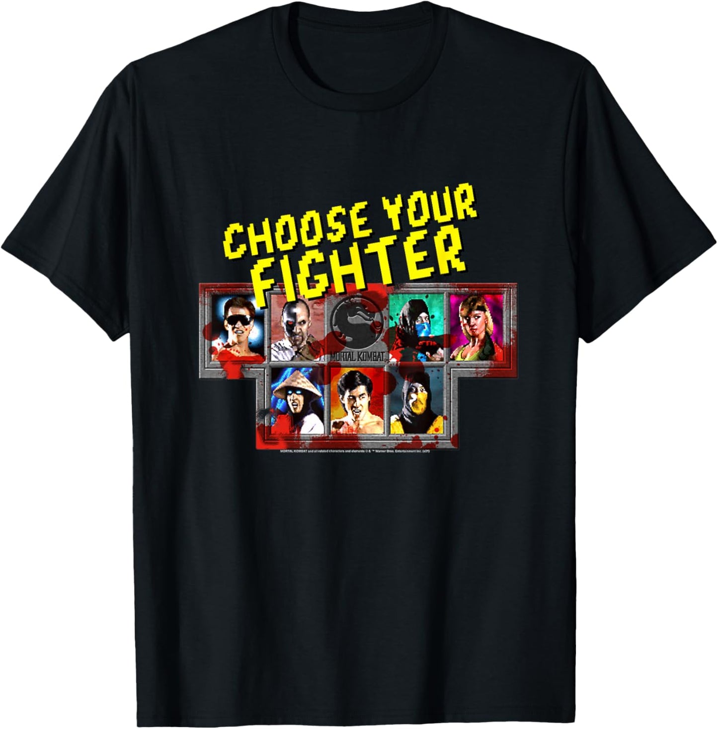 Mortal Kombat Classic Choose Your Fighter T-Shirt - T-Shirt | Black