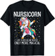 Dabbing Unicorn Nursicorn Funny Nurse Gift women men CNA RN T-Shirt - T-Shirt | Black