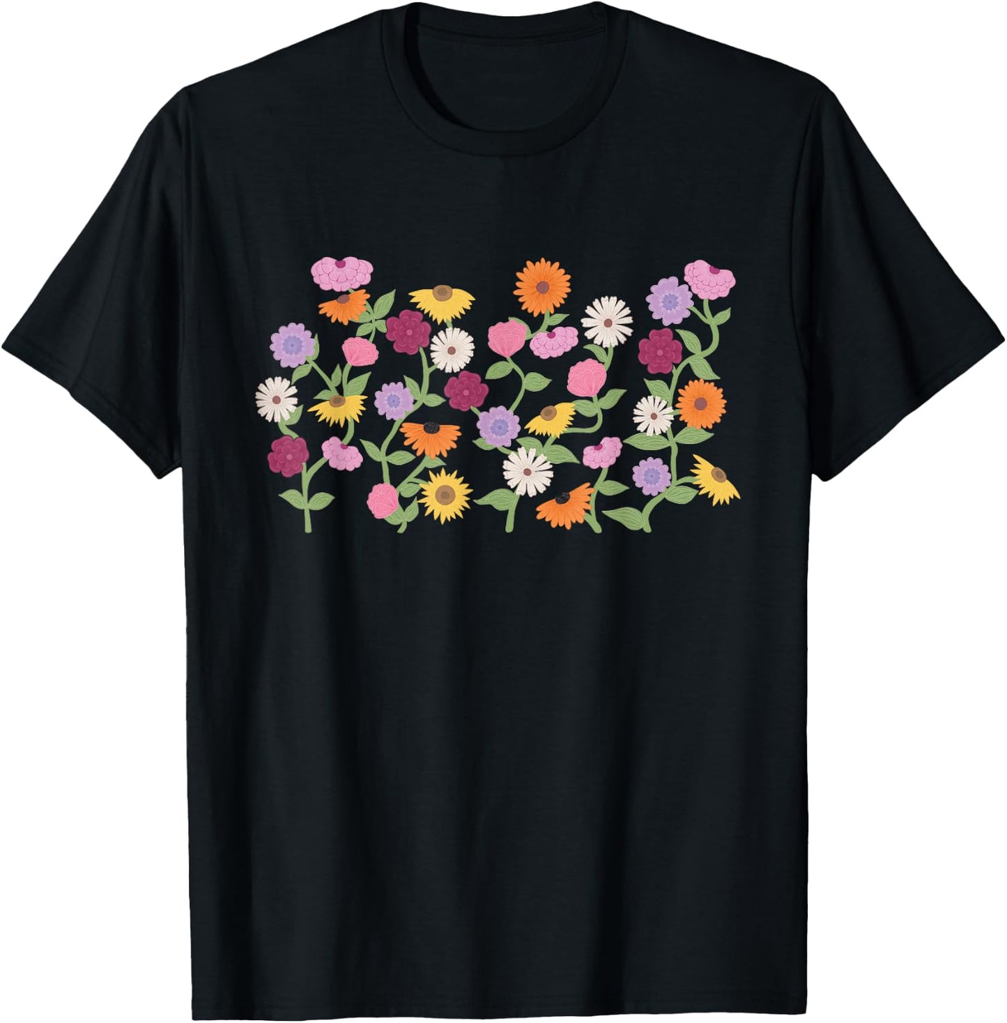 Eras Piano Flowers T-Shirt - T-Shirt | Black