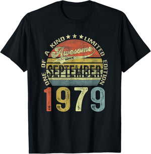 41 Years Old Gifts Vintage September 1979 41th Birthday Gift T-Shirt - T-Shirt | Black
