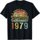 41 Years Old Gifts Vintage September 1979 41th Birthday Gift T-Shirt - T-Shirt | Black