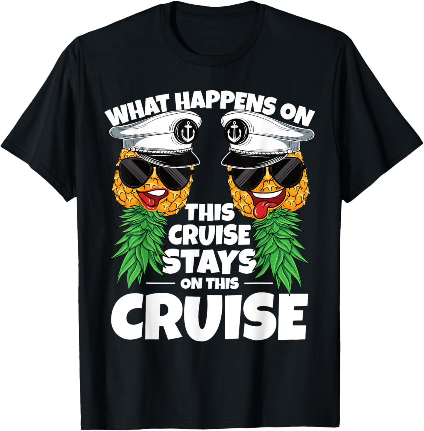 Swinger What Happens On This Cruise Stays on This Cruise T-Shirt - T-Shirt | Black