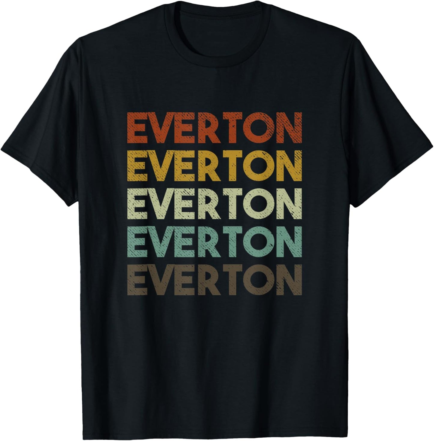 Retro Everton England T-Shirt - T-Shirt | Black