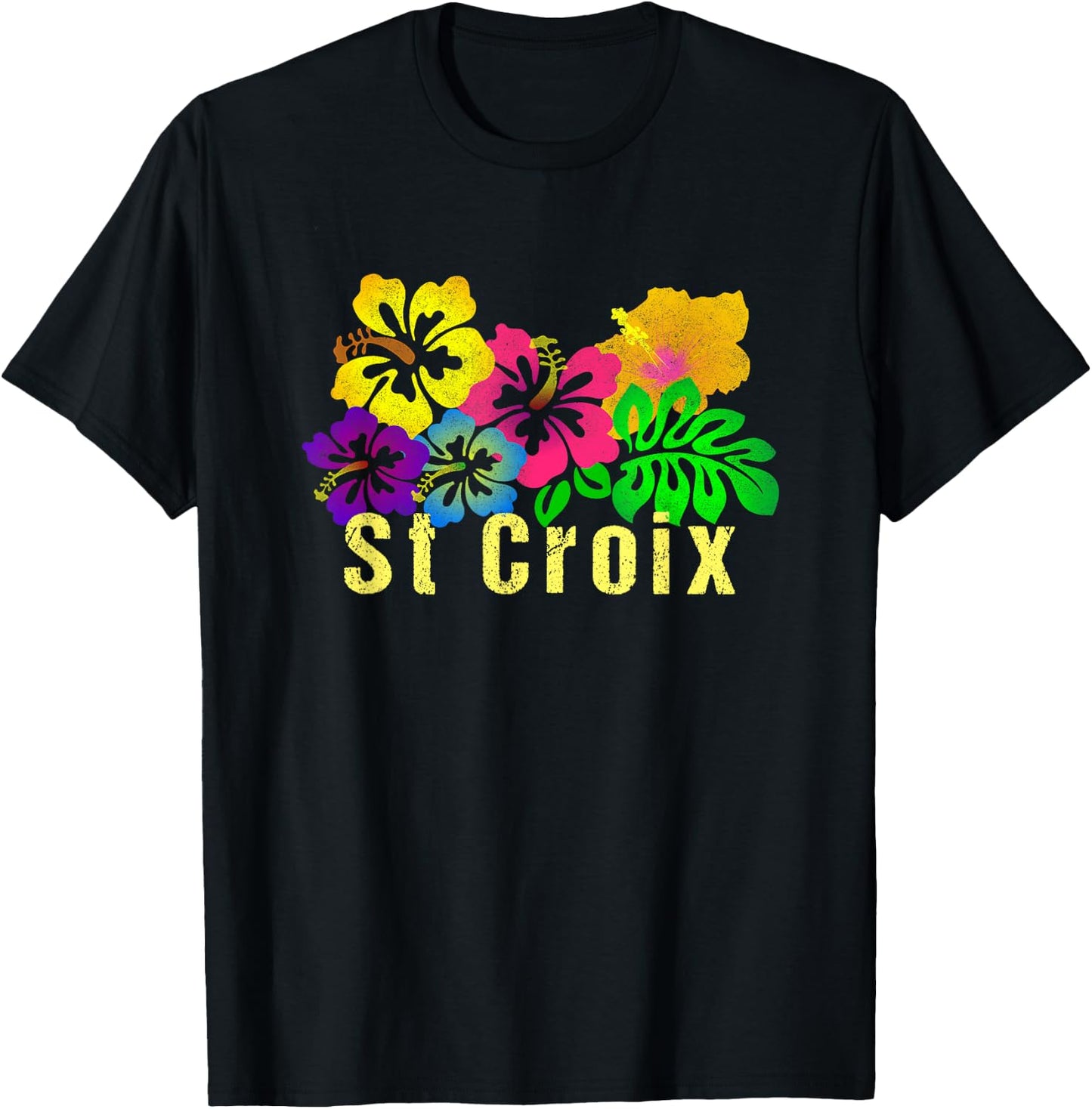 St. Croix Tropical Beach Surf Women T-Shirt - T-Shirt | Black