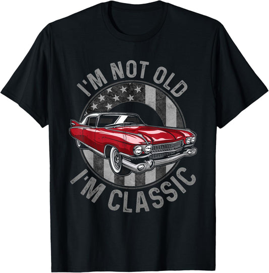 I'm Not Old I'm Classic Red, Classic Red Car T-Shirt - T-Shirt | Black