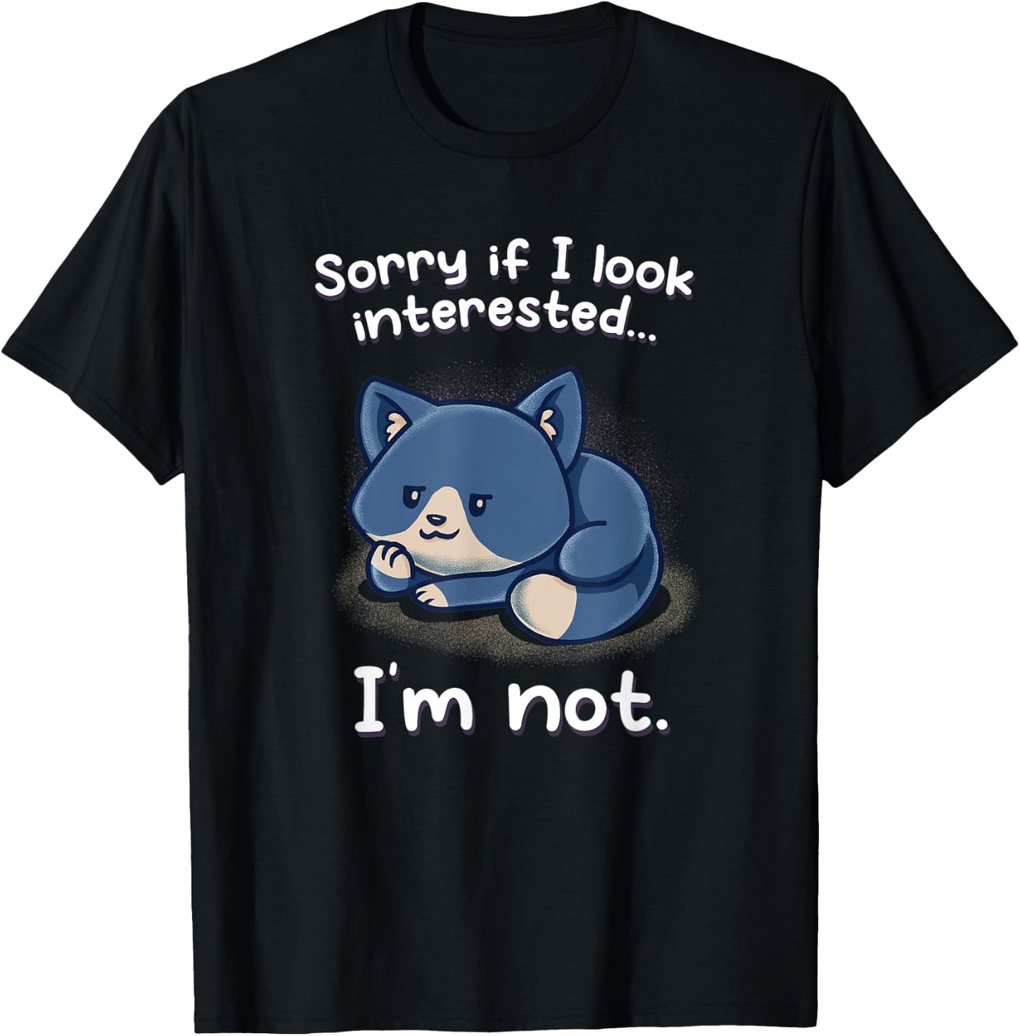 Sorry If I Look Interested I'm Not Nerd Geek Cats Kitten Cat Women Kids T-Shirt - T-Shirt | Black