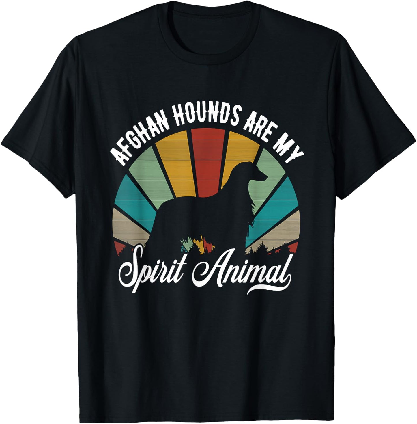 Afghan Hound Are My Spirit Animal T-Shirt - T-Shirt | Black