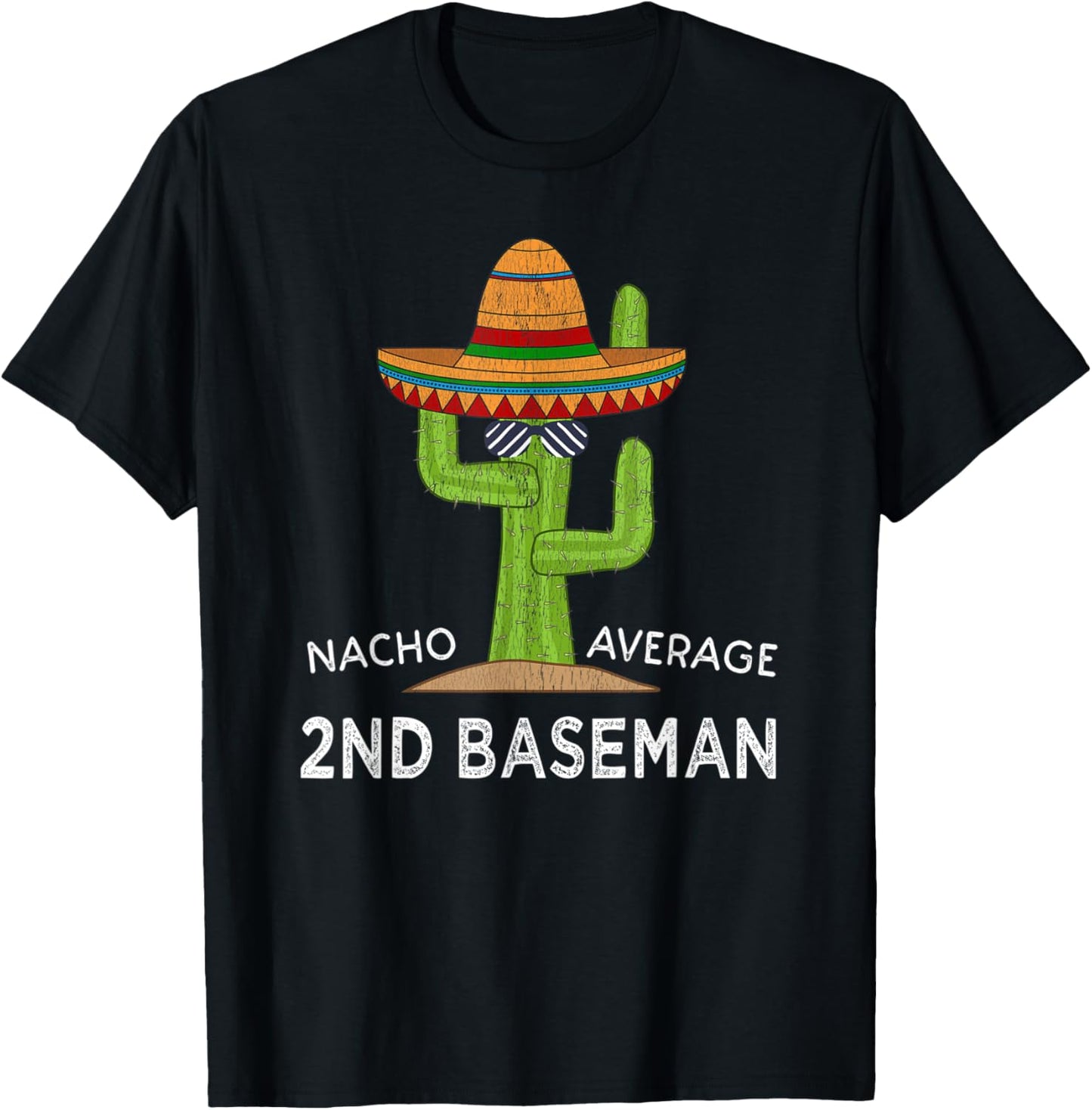Fun Player Gifts | Funny Baseball & Softball Second Baseman T-Shirt - T-Shirt | Black