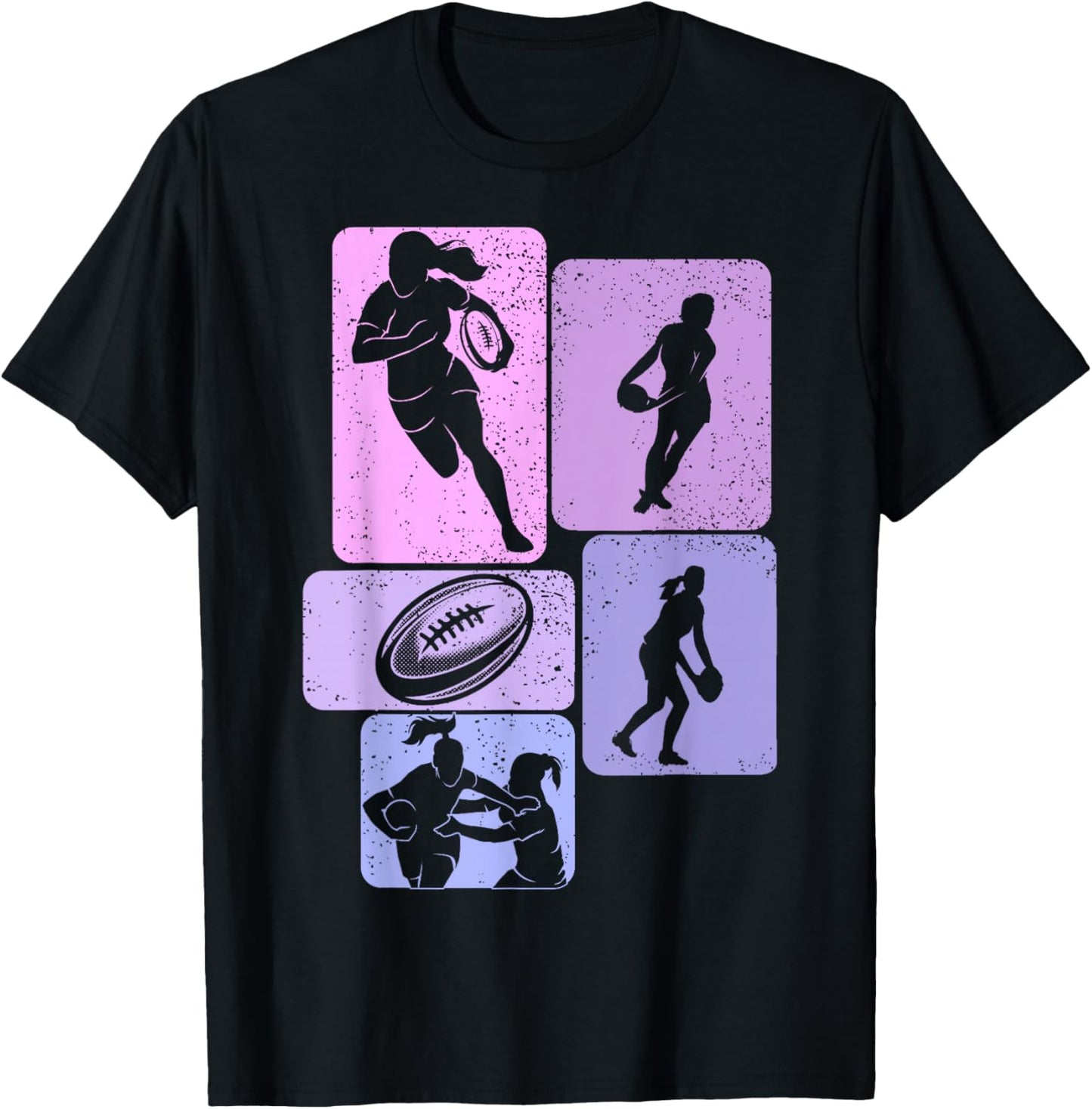 Rugby Women Girls T-Shirt - T-Shirt | Black