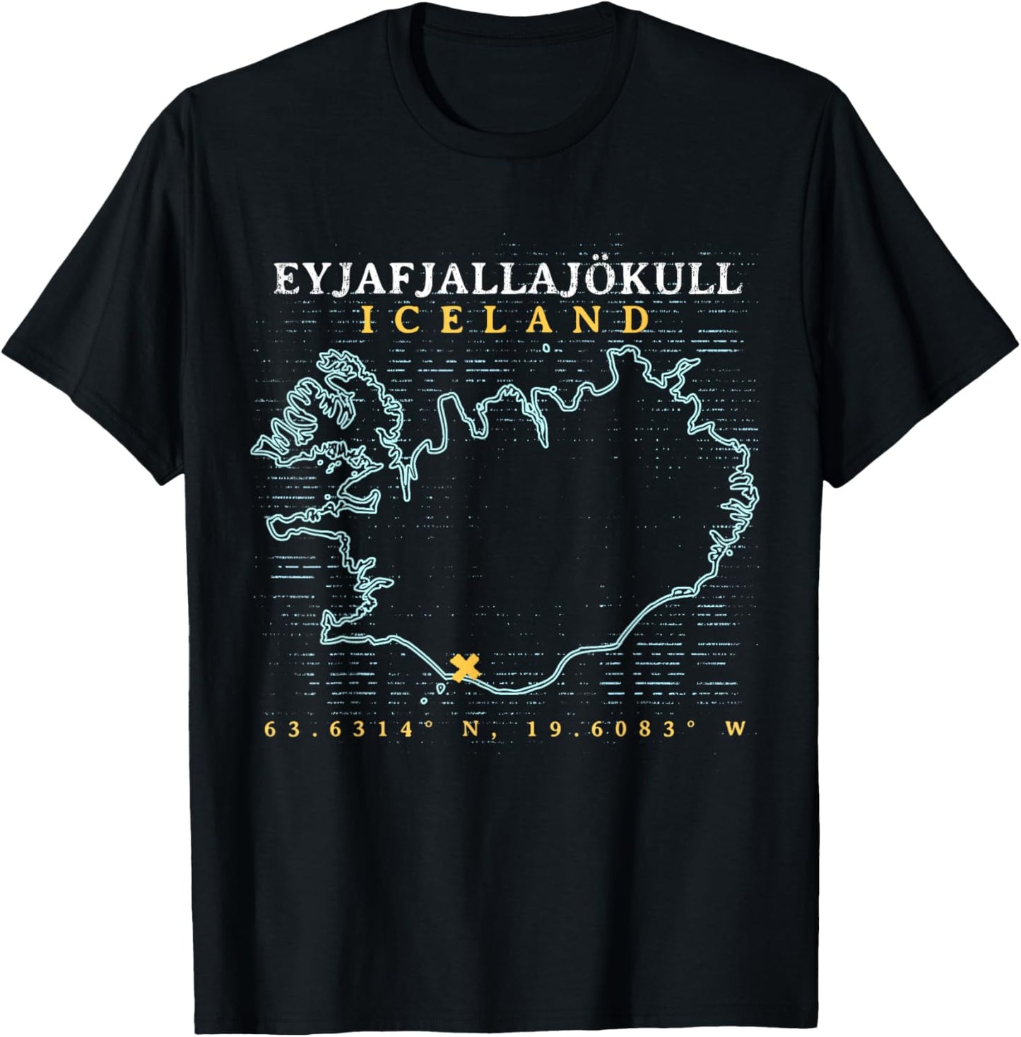Iceland Eyjafjallajökull T-Shirt - T-Shirt | Black