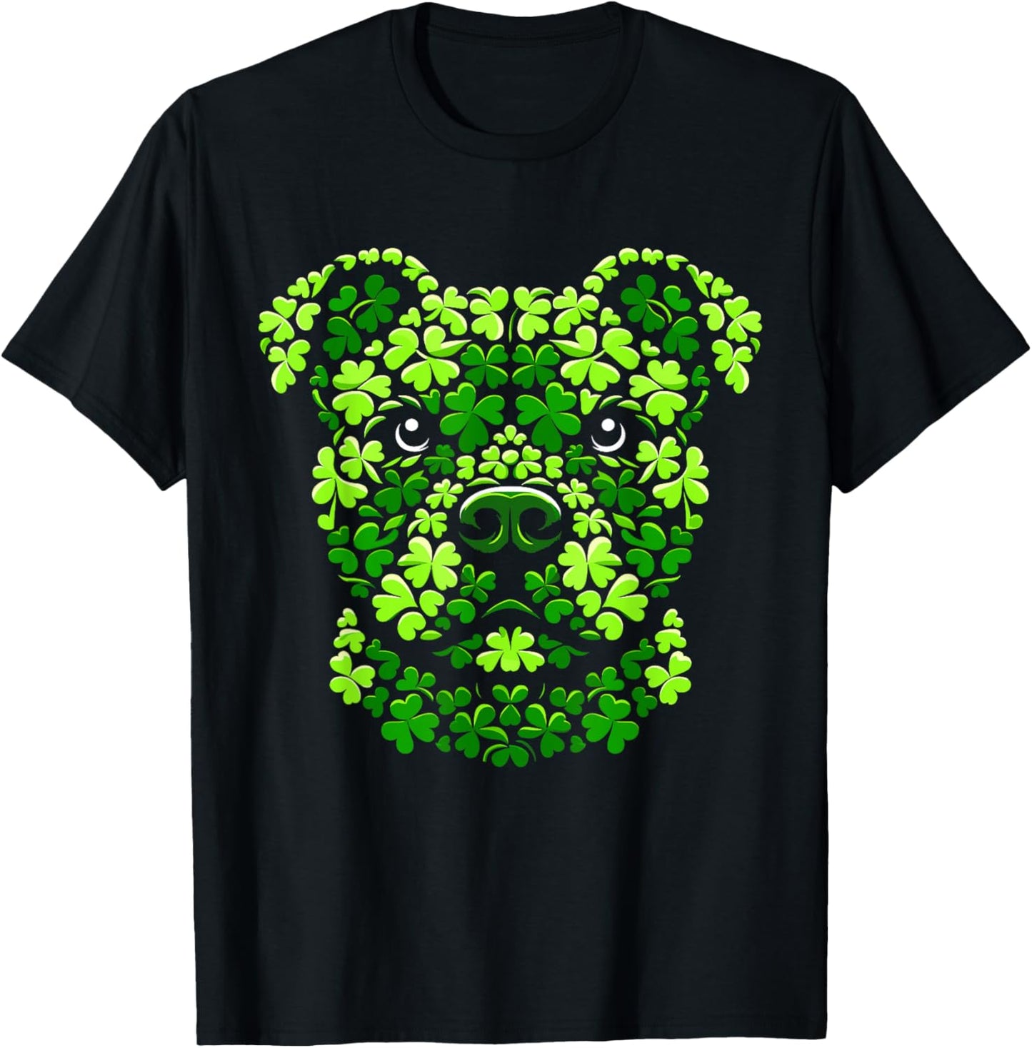 Pitbull Shamrocks Kids St Patricks Day Pitbull T-Shirt - T-Shirt | Black