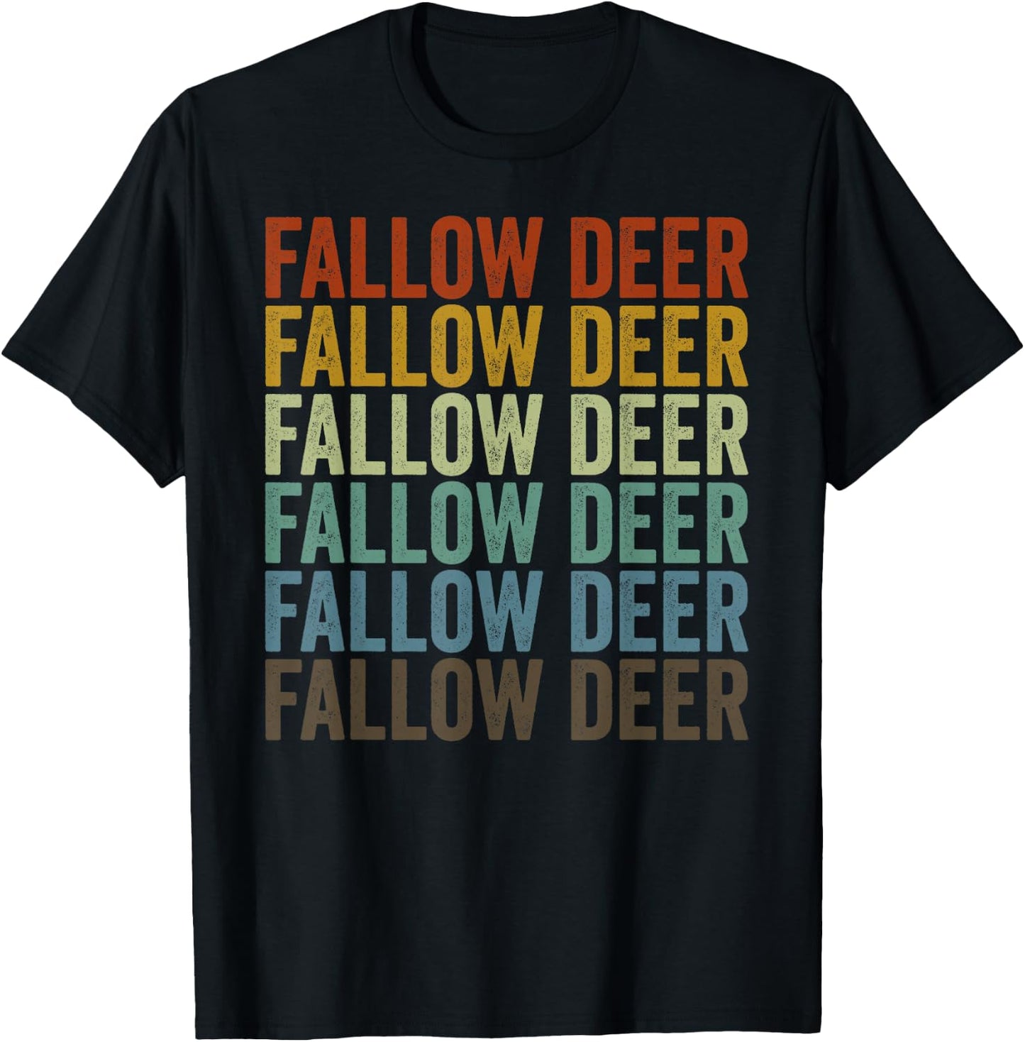 Fallow Deer Retro T-Shirt - T-Shirt | Black