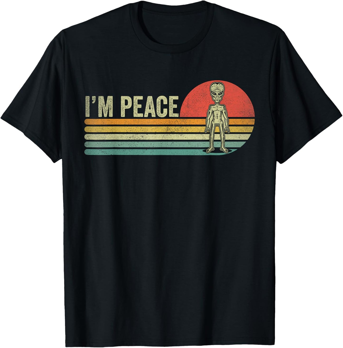 I Come In Peace im Peace Matching Couples Alien T-Shirt - T-Shirt | Black