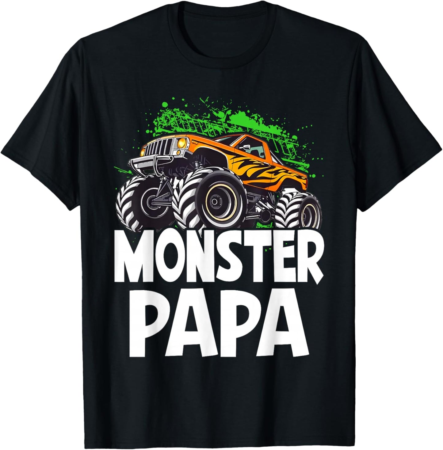 Monster Truck Papa Family Matching Monster Truck Lovers T-Shirt - T-Shirt | Black