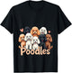 I Love Poodles Shirt Women Girls Kids Cute Poodle Dog Lover T-Shirt - T-Shirt | Black