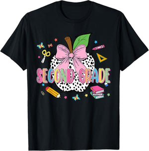 Second Grade Happy First Day of 2nd Grade Back To School T-Shirt - T-Shirt | Black