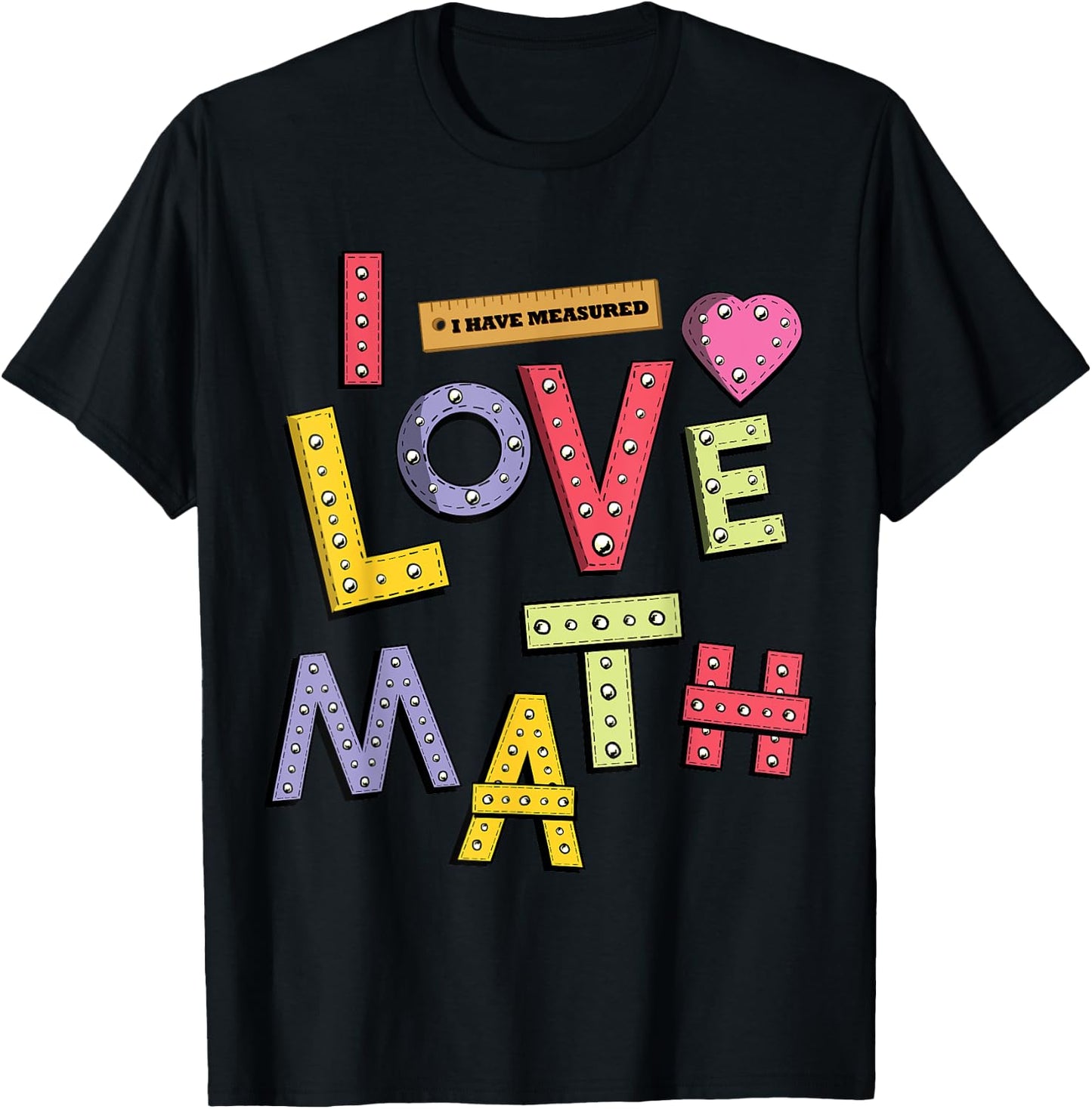 Funny Mathematician Gifts Teacher Kids Physicist I Love Math T-Shirt - T-Shirt | Black