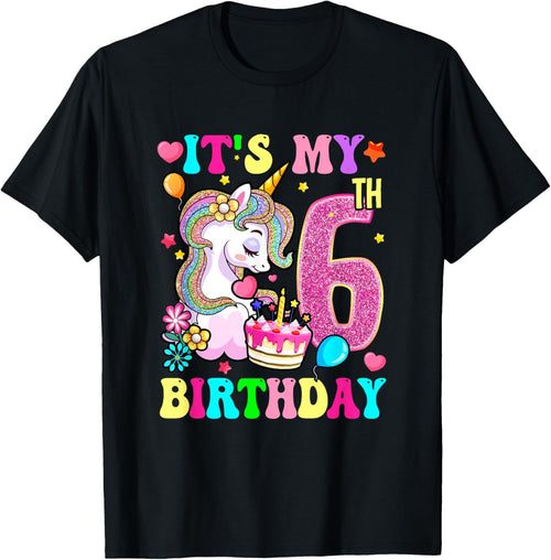 It's My 6Th Birthday Unicorn Girls Funny 6 Year Old