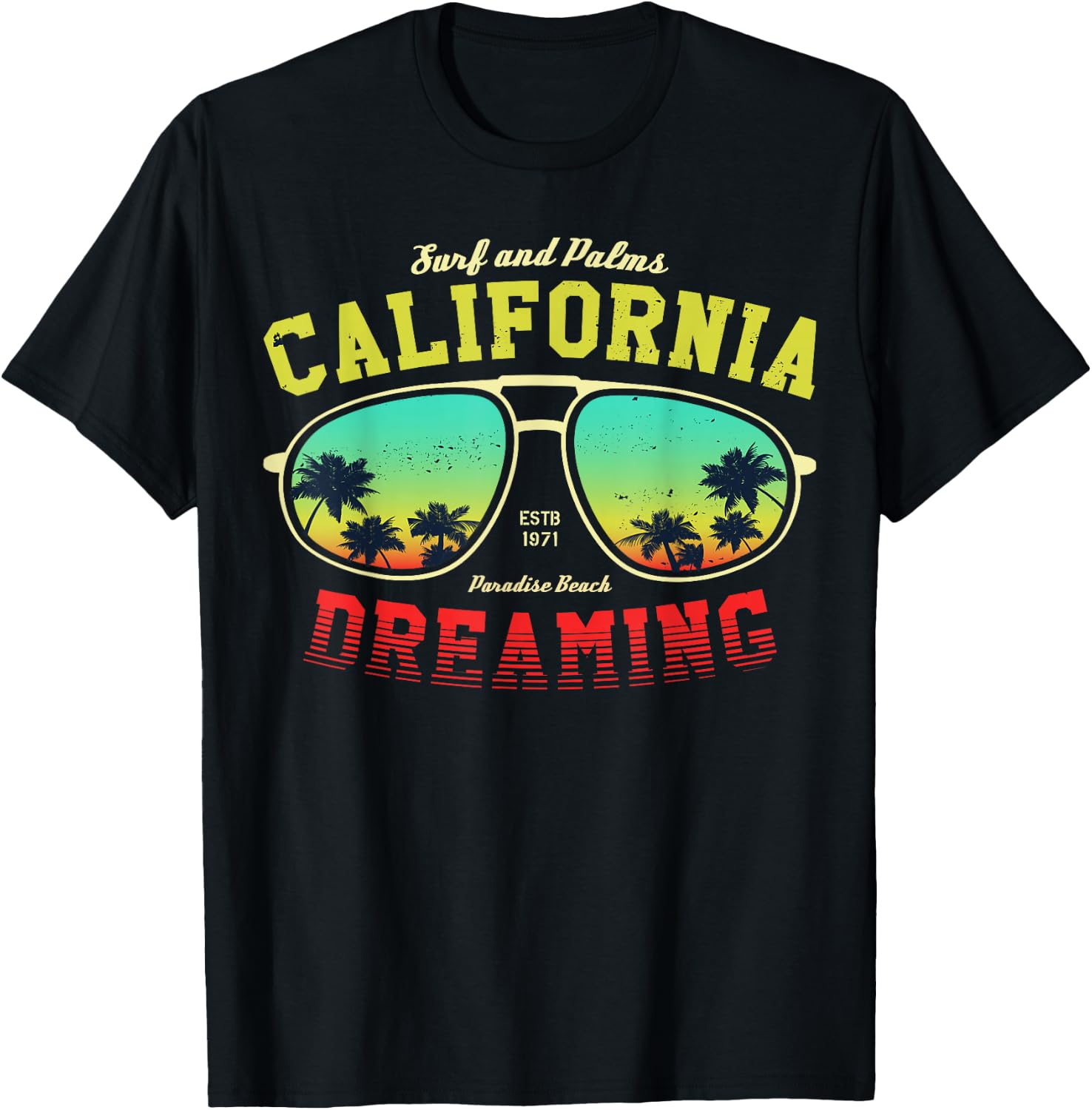 Los Angeles California Graphic Design shirt, Los Angeles T-Shirt - T-Shirt | Black