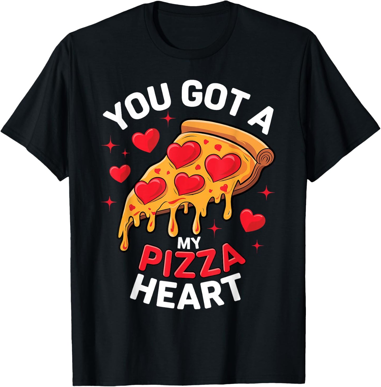 You Got my Pizza Heart Valentines Day Kids T-Shirt - T-Shirt | Black