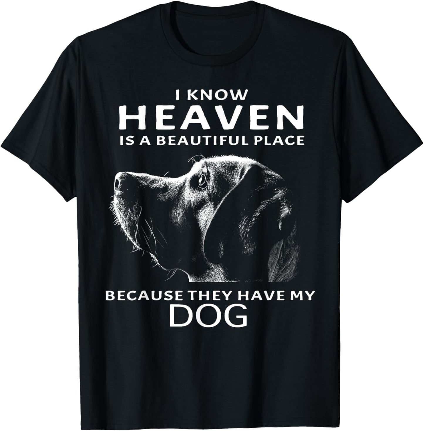 I Know Heaven Is A Beautiful Place Because They Have My Dog Women T-Shirt - T-Shirt | Black