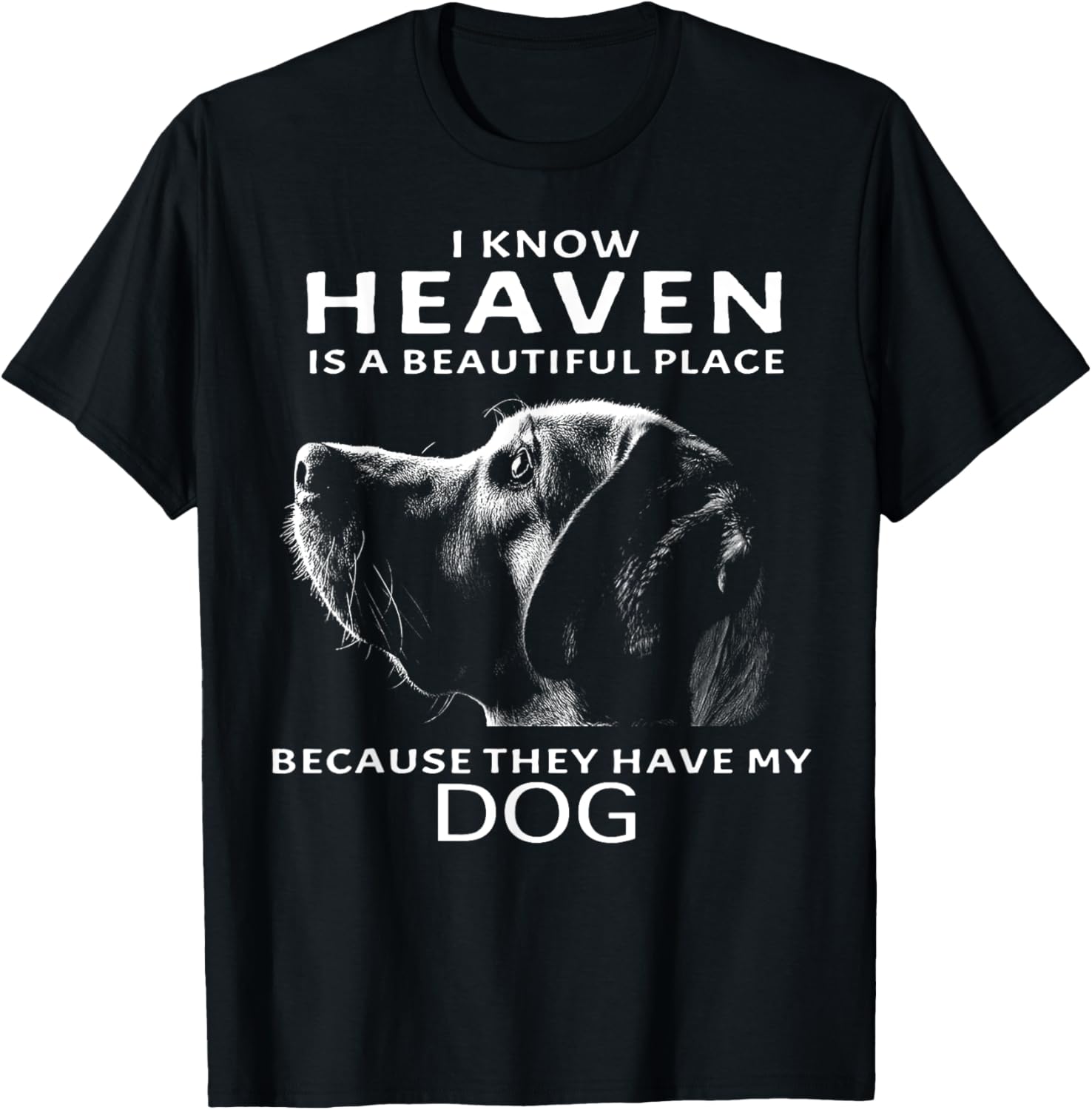 I Know Heaven Is A Beautiful Place Because They Have My Dog Women T-Shirt - T-Shirt | Black