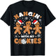 Hangin With My Cookies Gingerbread Women Christmas Teacher T-Shirt - T-Shirt | Black