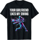 Your Girlfriend Likes My Swing Funny Baseball Quote Boys Men T-Shirt - T-Shirt | Black