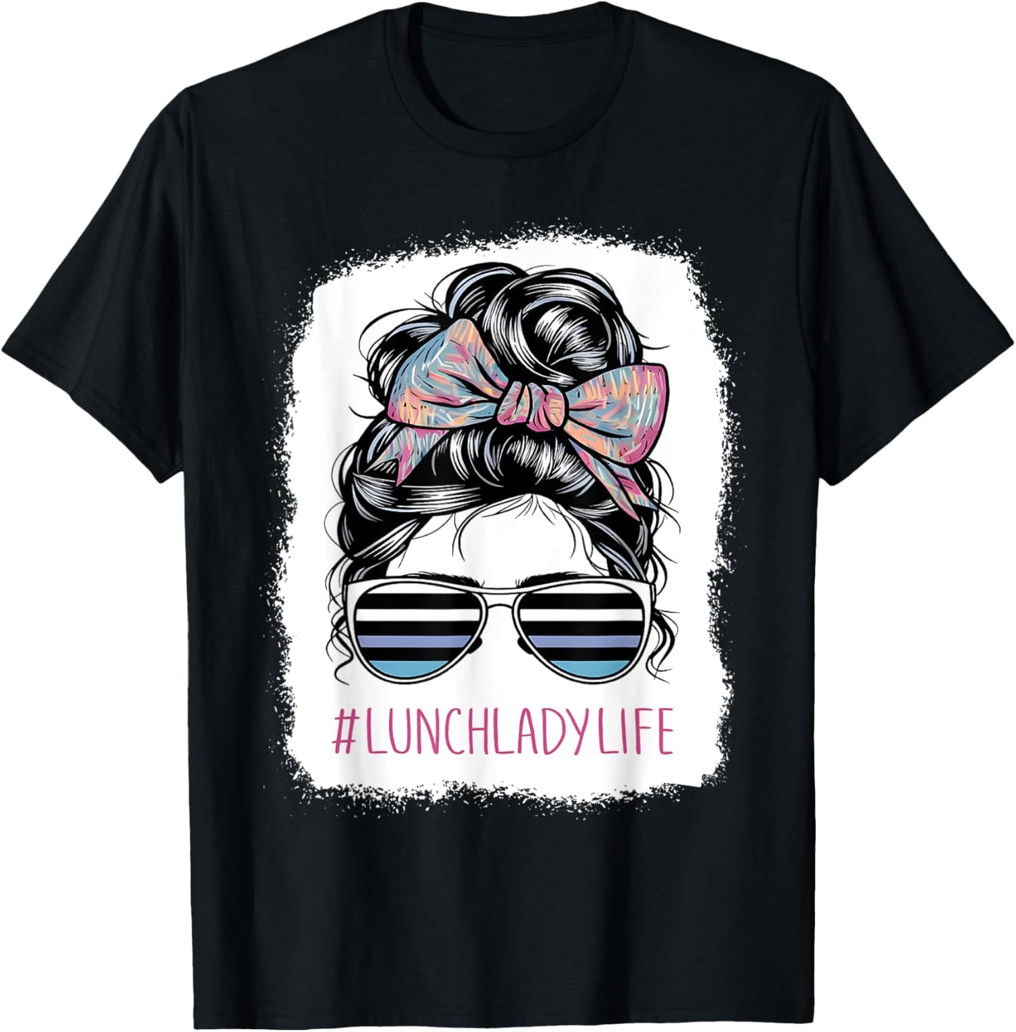 Bun Lunch Lady Life School T-Shirt - T-Shirt | Black