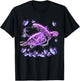 Purple - Sea Turtle Butterfly T-Shirt - T-Shirt | Black