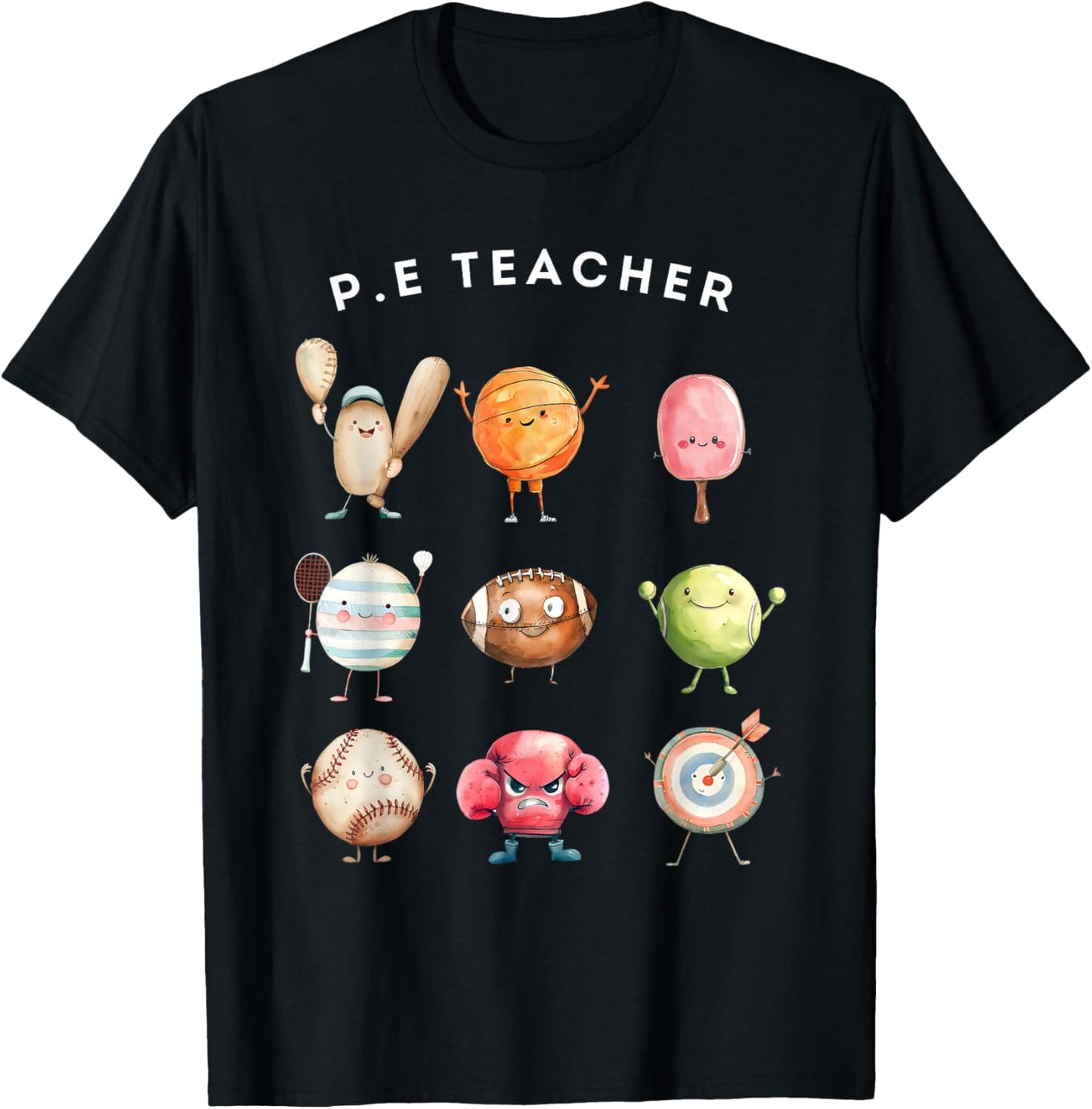 Physical Education Teacher PE Teacher Specials Back School Men Women T-Shirt - T-Shirt | Black