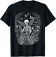 Cute Fairycore Floral Skeleton Aesthetic Girls Women Graphic T-Shirt - T-Shirt | Black