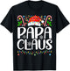 Papa Claus Christmas Dad Xmas Matching Family Christmas T-Shirt - T-Shirt | Black