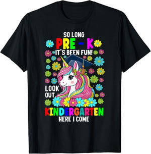 So long pre k its been fun unicorn shirt prek graduation T-Shirt - T-Shirt | Black