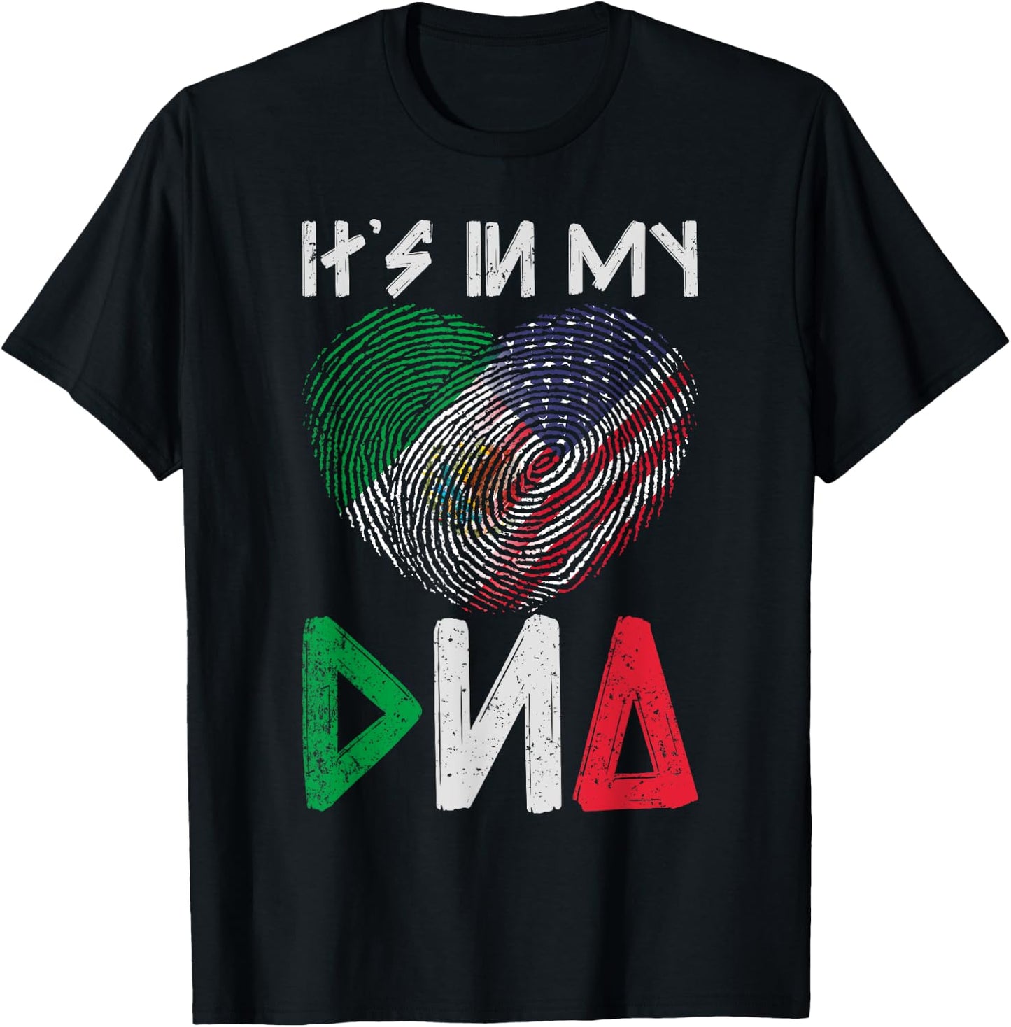 Its In My DNA USA Mexico T-Shirt - T-Shirt | Black