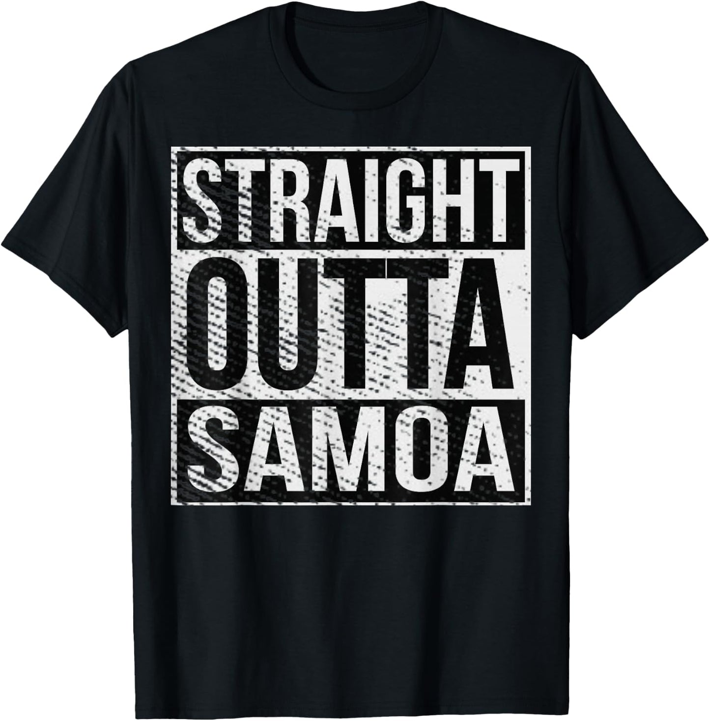 Straight Outta American Samoa Samoan Islander T-Shirt - T-Shirt | Black