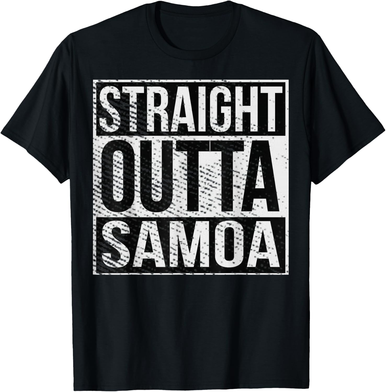 Straight Outta American Samoa Samoan Islander T-Shirt - T-Shirt | Black