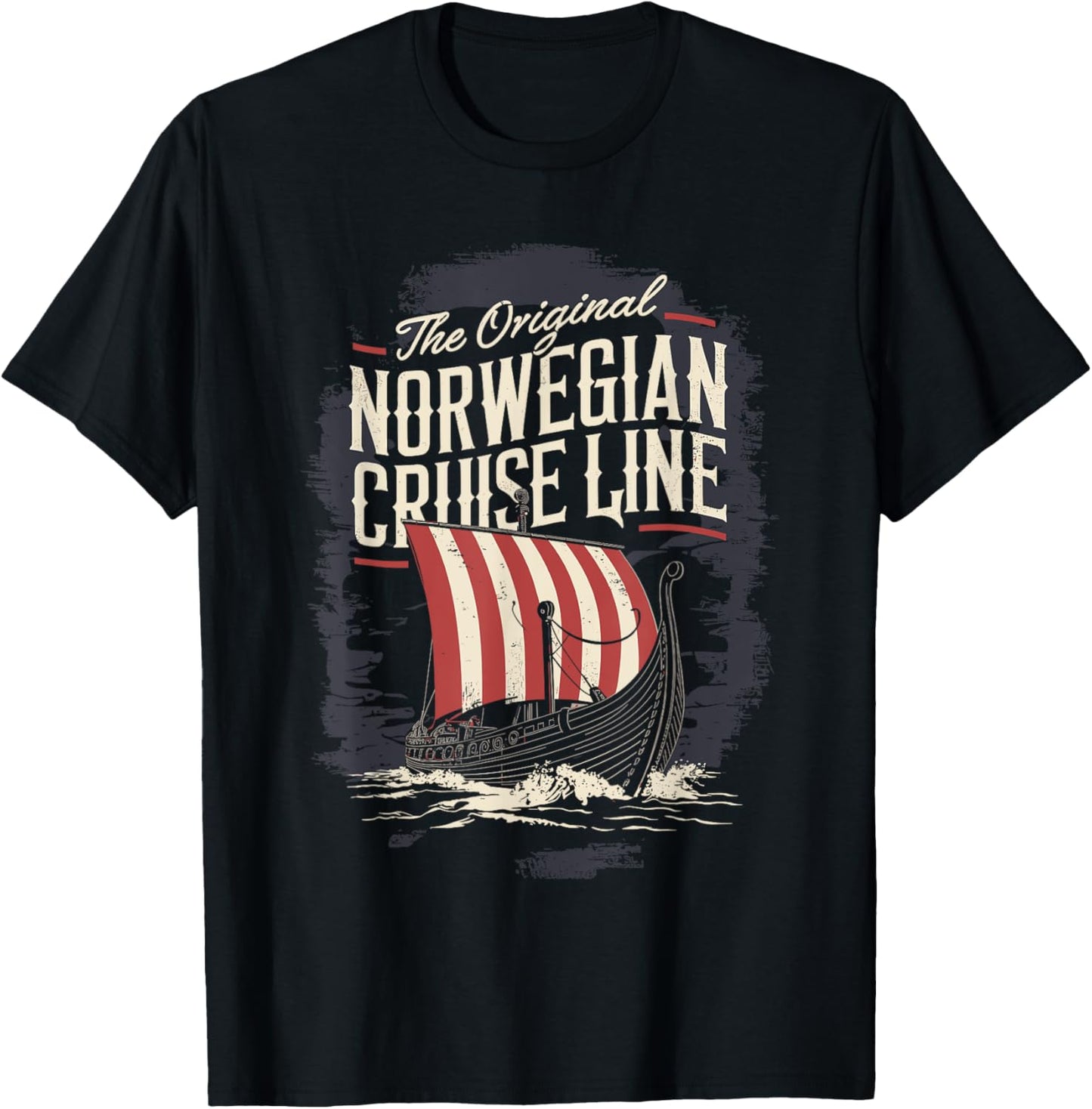 The Original Norwegian Cruise Line Viking Ship T-Shirt - T-Shirt | Black