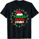 Forced Family Fun Christmas Hat and Christmas Light T-Shirt - T-Shirt | Black
